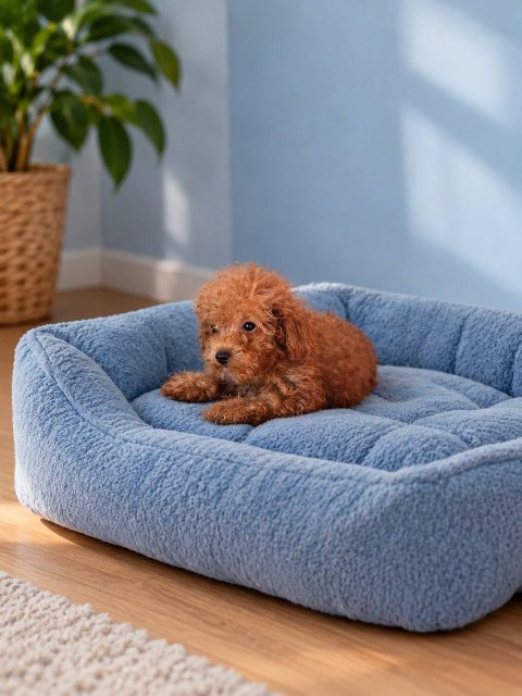 Red toy poodle puppies