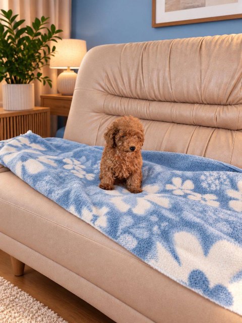 Red toy poodle puppies